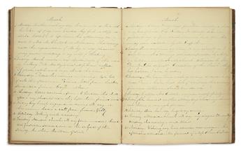 (CONNECTICUT.) Moore, Elizabeth Potter. Manuscript diary of an educated young Norwich woman.